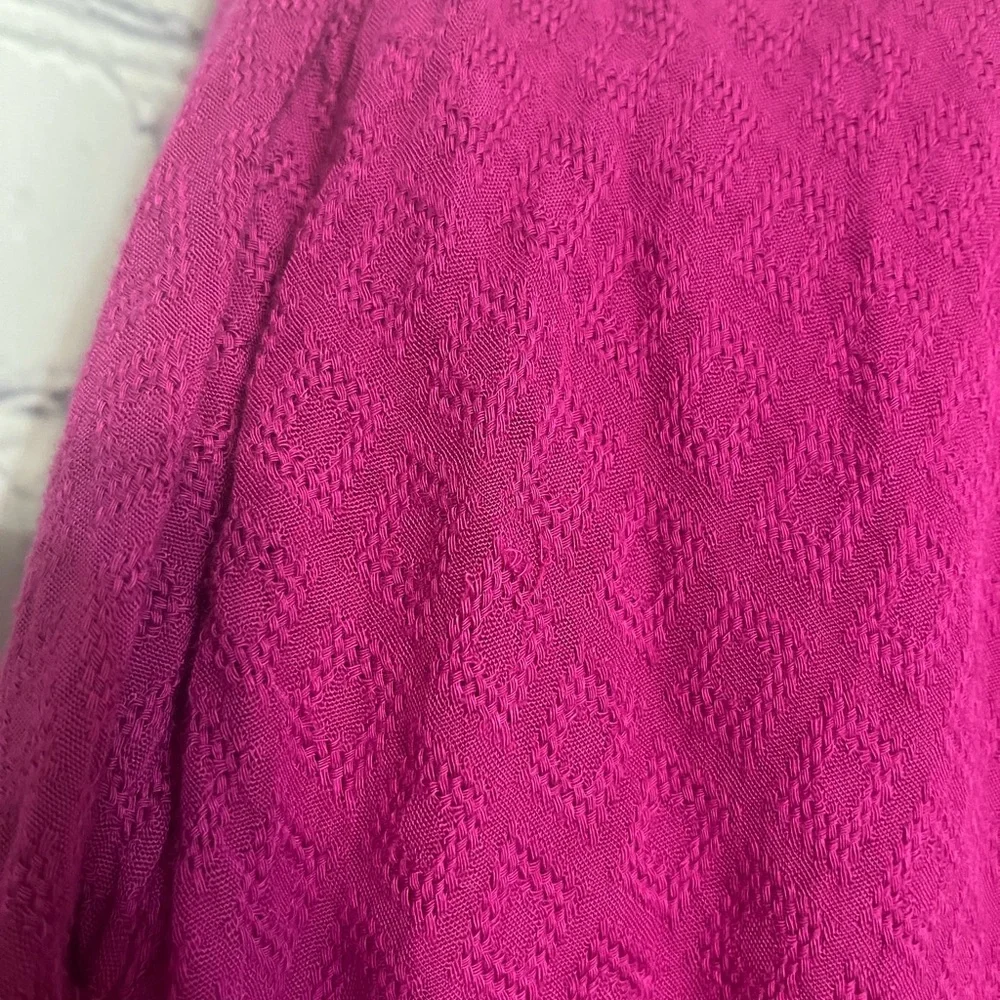 Maeve Anthropologie Breanna Wrap Silhouette Midi Dress Pink Size 8 Barbie - Picture 13 of 13